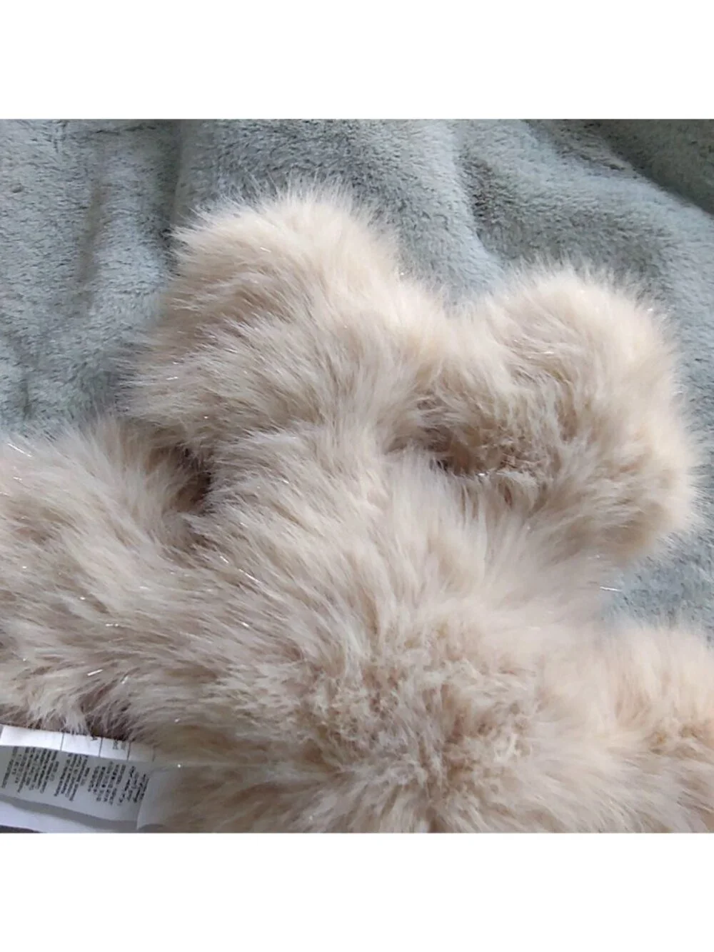 Pottery Barn Sparkle Faux Fur Snowflake Pillow 18